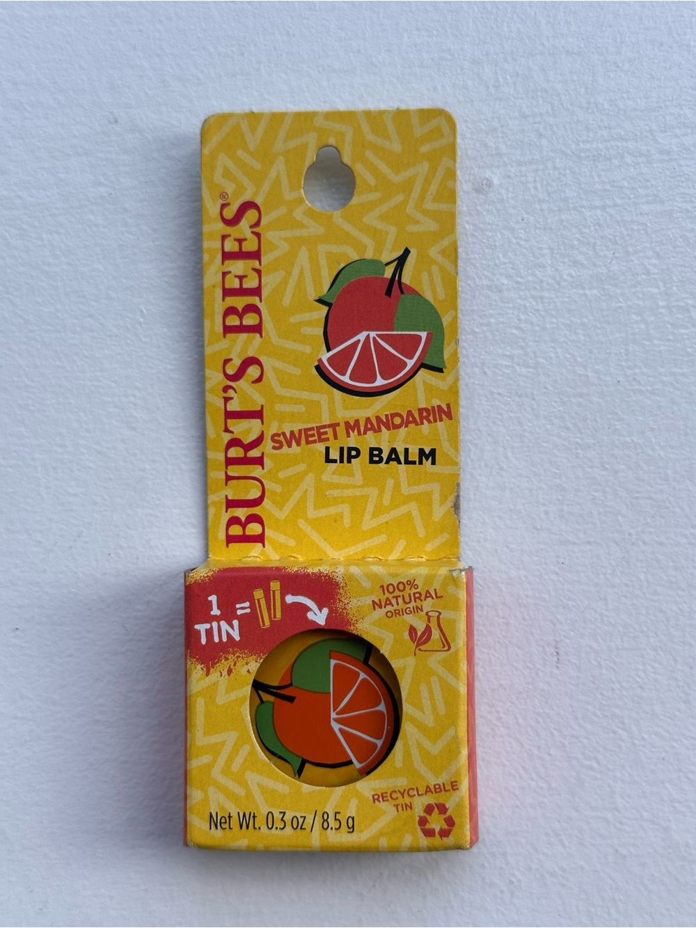 NEW Burt’s Bees Sweet Mandarin Lip Balm Tin